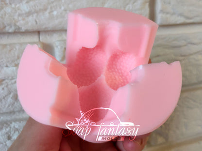 Triple strawberry bouquet inserts silicone mold for soap making