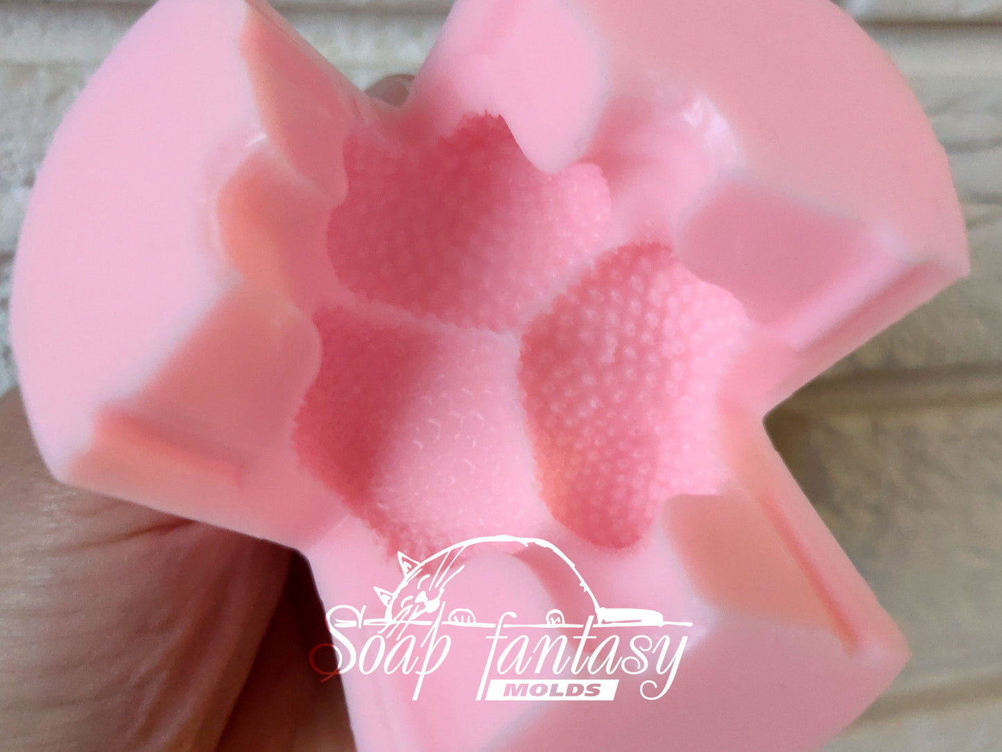 Triple strawberry bouquet inserts silicone mold for soap making