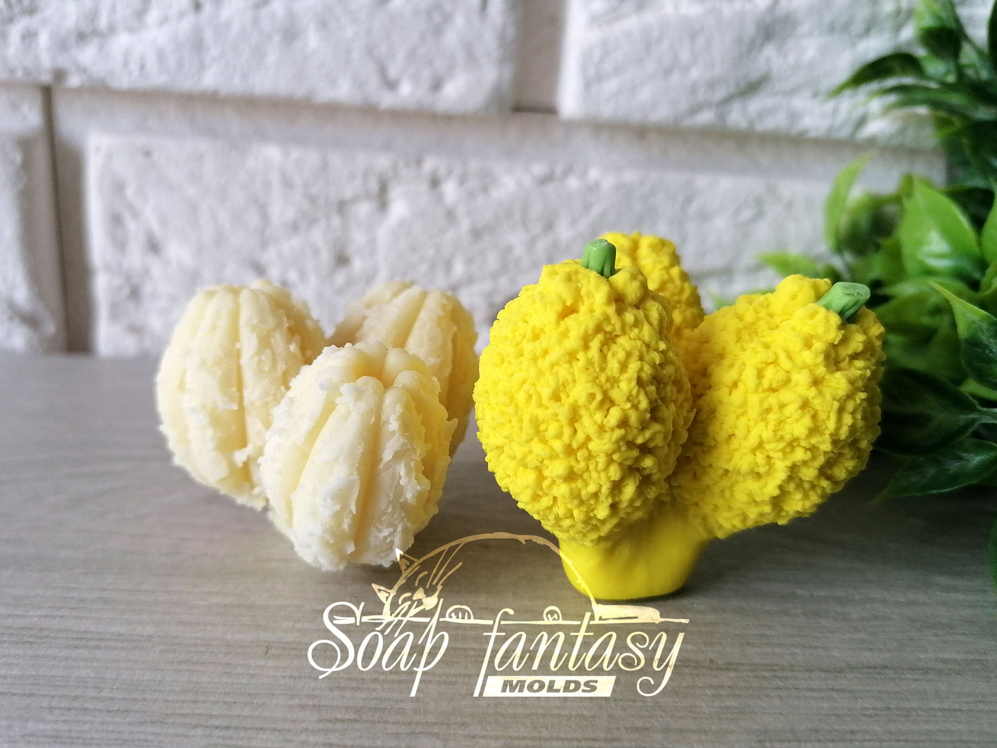 Triplet lemons silicone mold for soap making