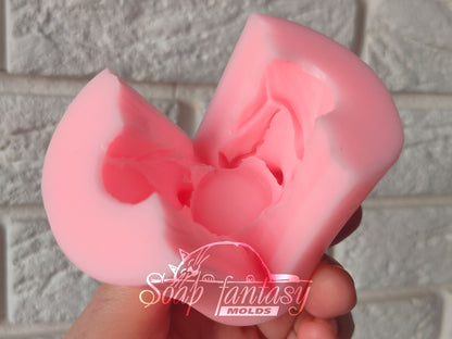 Bouquet of 5 Tulips flower silicone mold for soap making