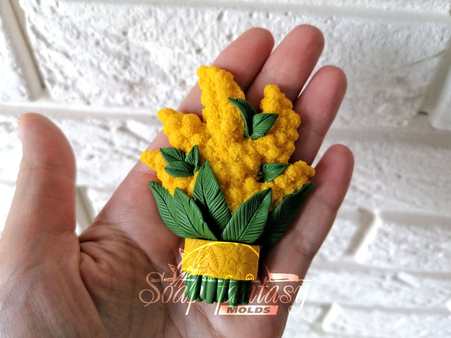 GARAGE SALE >> Mimosa bouquet silicone mold for soap making