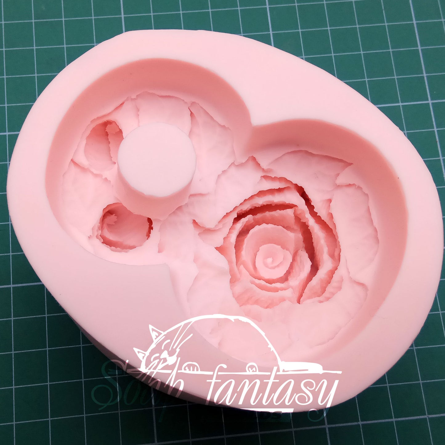 8 with roses & bouquet silicone mold for soap making