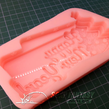 Happy New Year with a Christmas tree silicone mold for soap making