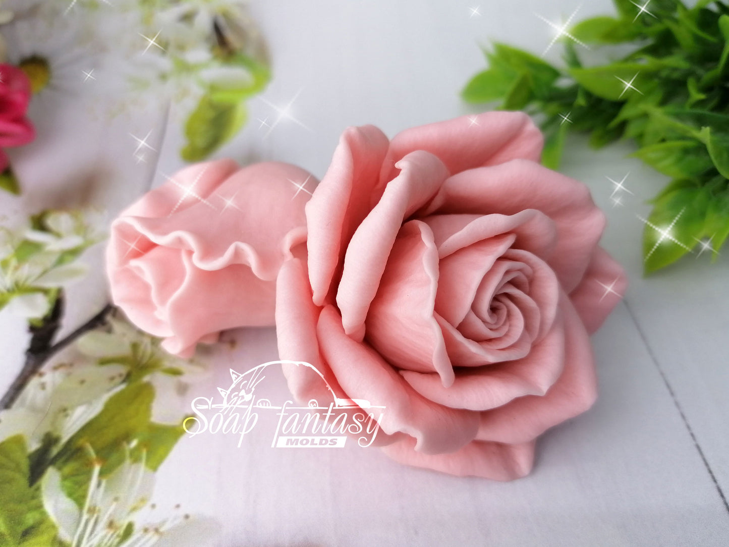 Rose "Alice" silicone mold for soap making