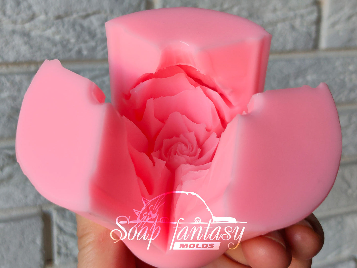 Rose "Alice" silicone mold for soap making