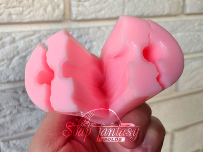 Alstroemeria lily 3 leaves silicone soap mold for M&P soap making