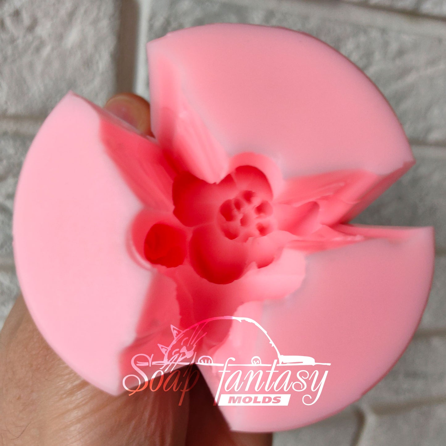 Half blooming apple flowers silicone mold for soap making