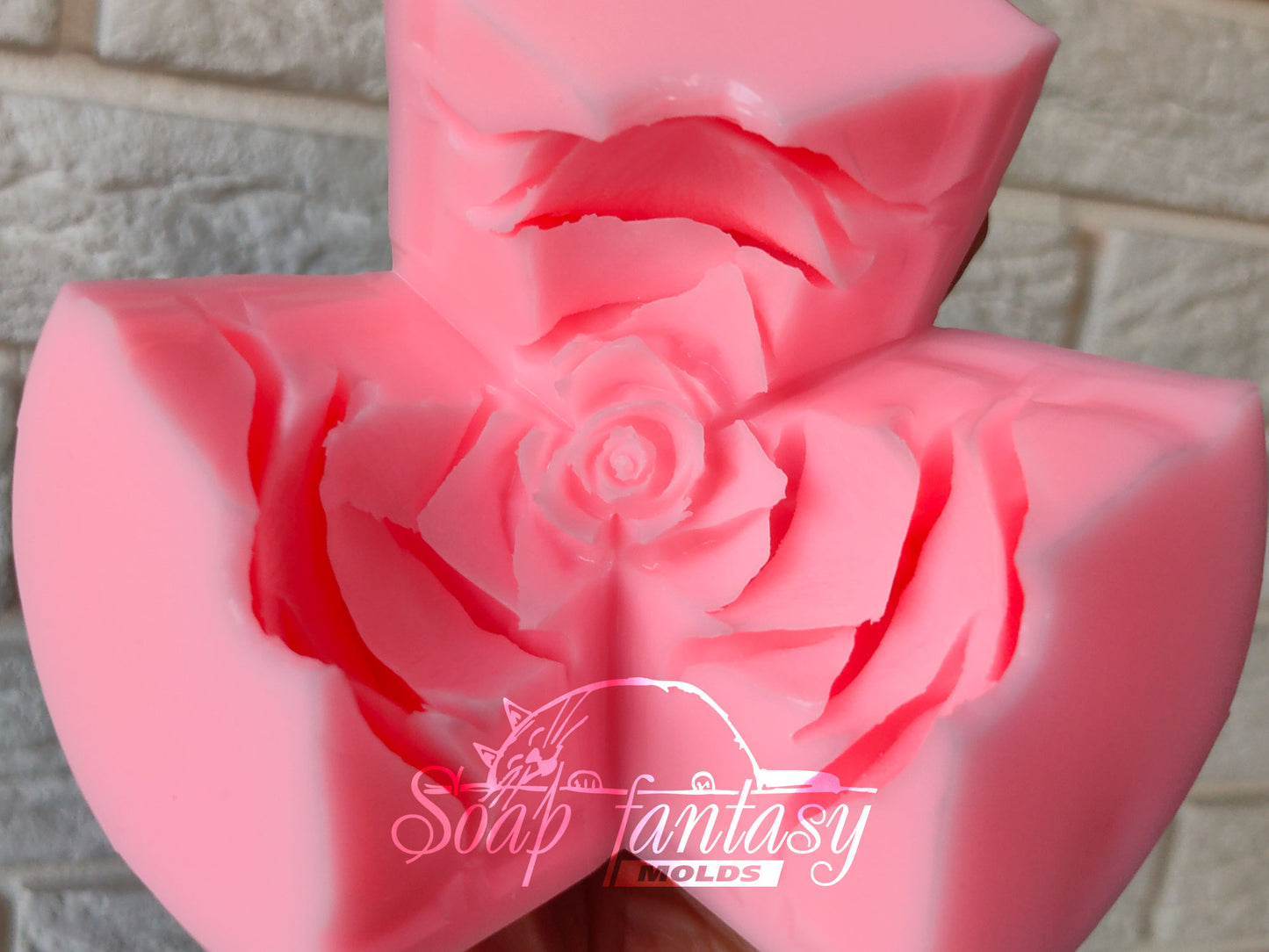 Big rose "Esperanse" silicone mold for soap making