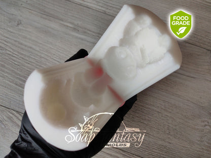 3D Easter Bunny Chocolate Mold, Rabbit Silicone Mold, Food Grade Mold for Chocolate & Fondant