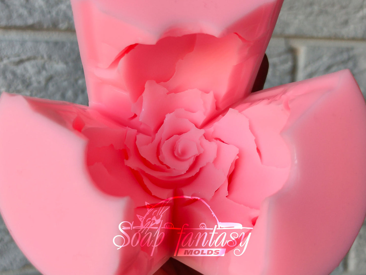 Champagne rose silicone mold for soap making