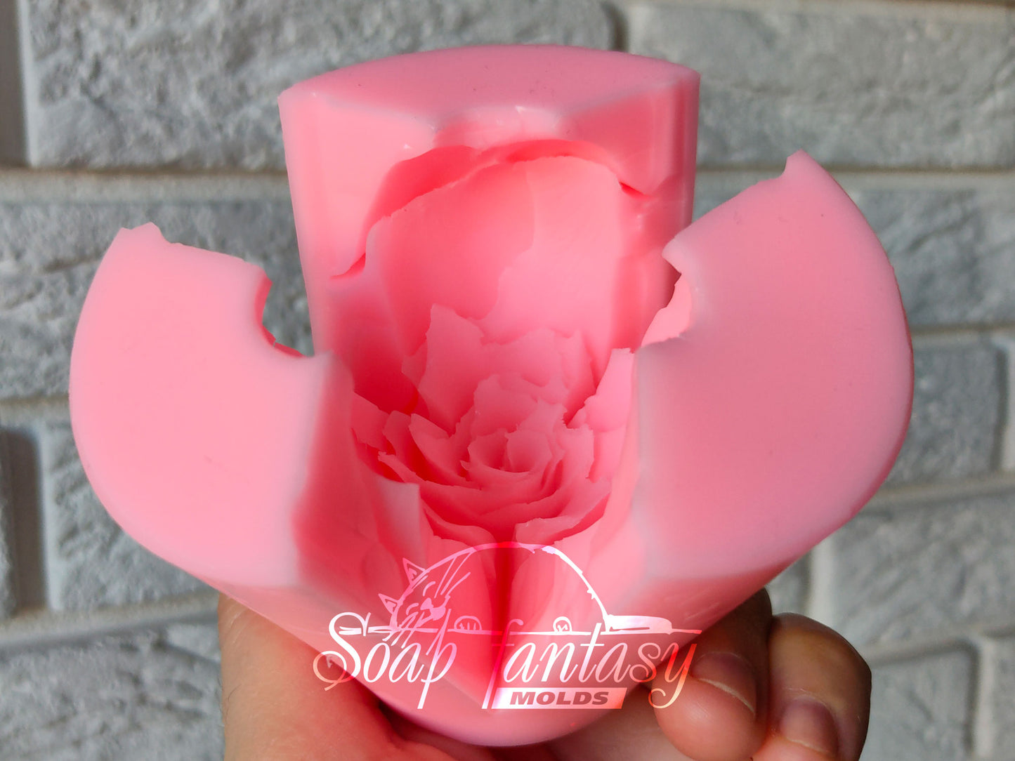 Champagne rose silicone mold for soap making