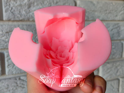 Champagne rose silicone mold for soap making