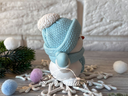 Custom silicone mold Cheerful Snowman - Soap Molds, Candle Molds for DIY & Crafts
