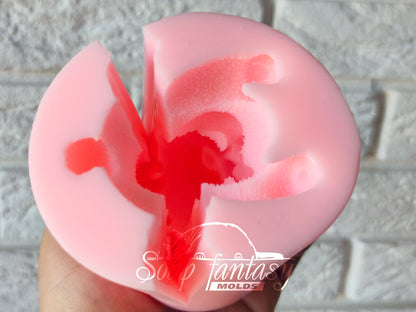 Cheerful bunny silicone mold for soap making