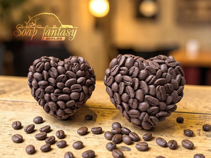 Coffee Bean hearts Silicone Molds for Chocolate, Marshmallow, Food Grade Mold