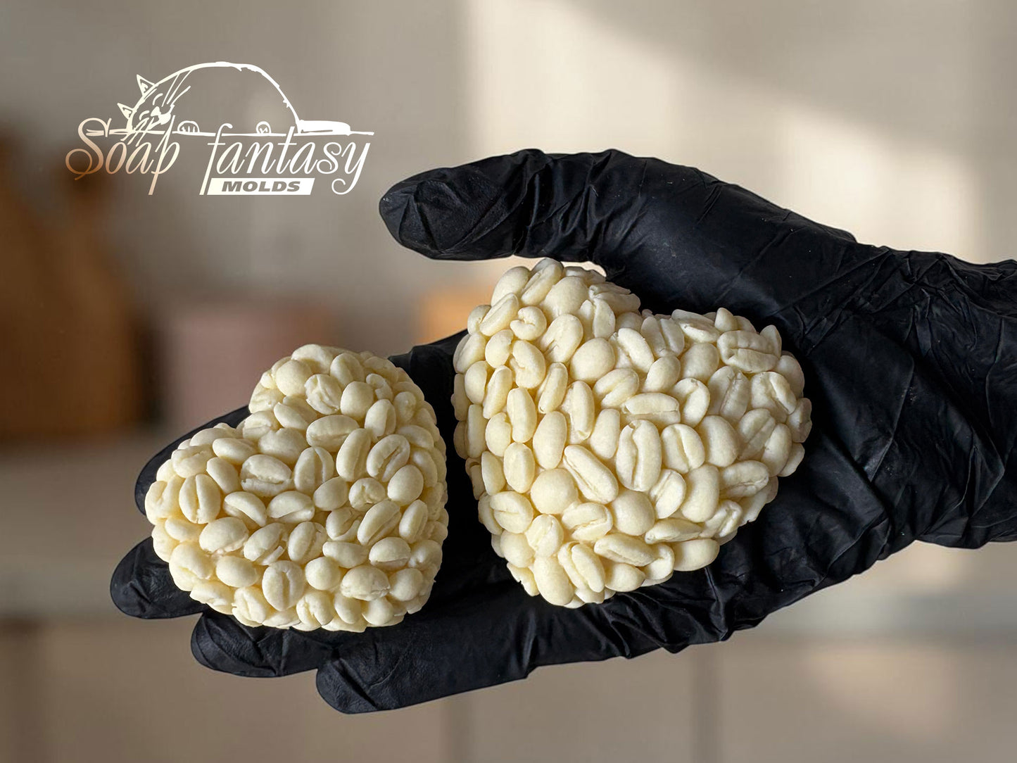 Coffee Bean hearts Silicone Molds for Chocolate, Marshmallow, Food Grade Mold