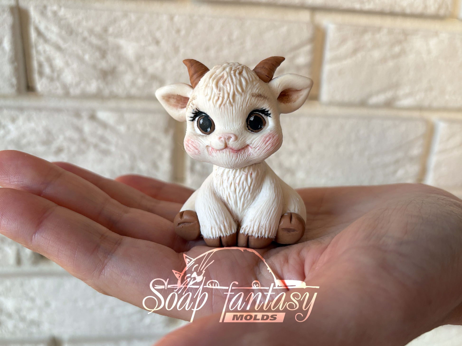 Cute Baby Goat Kid Custom Silicone Mold. Realistic 3D animal Soap Molds for soap making, Candle Molds for candle making and Resin Molds for Resin Art.
