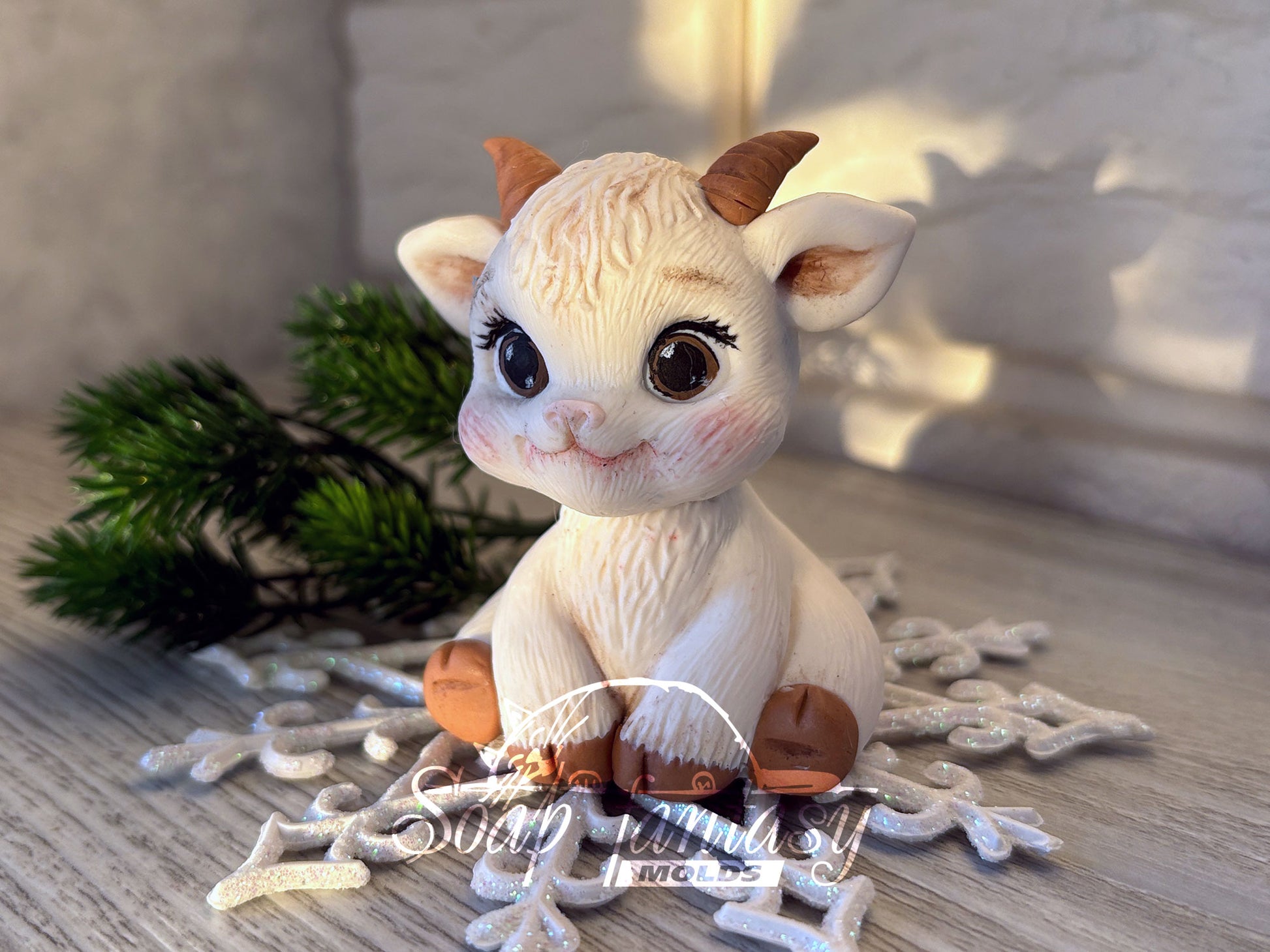 Cute Baby Goat Kid Custom Silicone Mold. Realistic 3D animal Soap Molds for soap making, Candle Molds for candle making and Resin Molds for Resin Art.