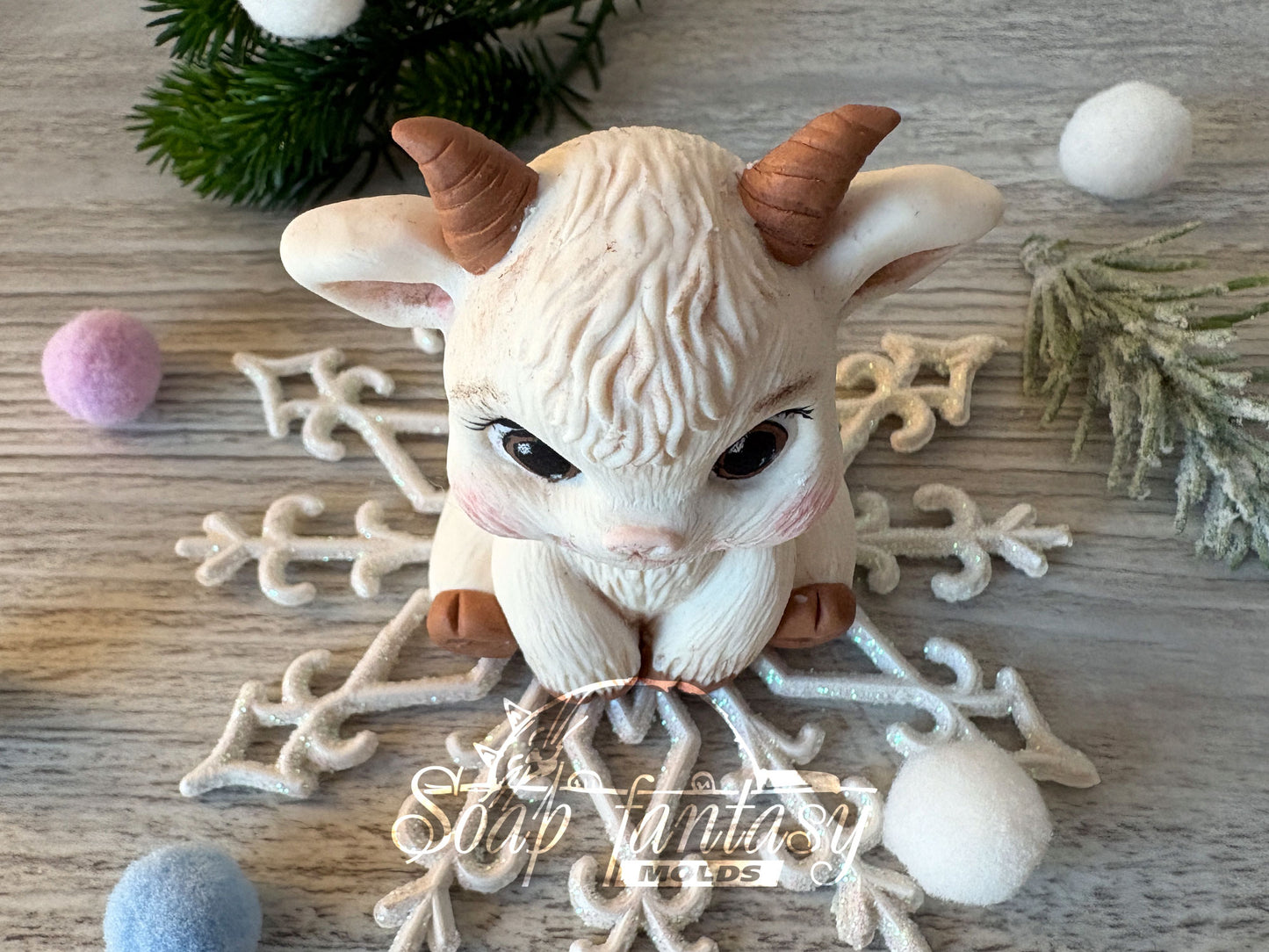 Cute Baby Goat Kid Custom Silicone Mold. Realistic 3D animal Soap Molds for soap making, Candle Molds for candle making and Resin Molds for Resin Art.