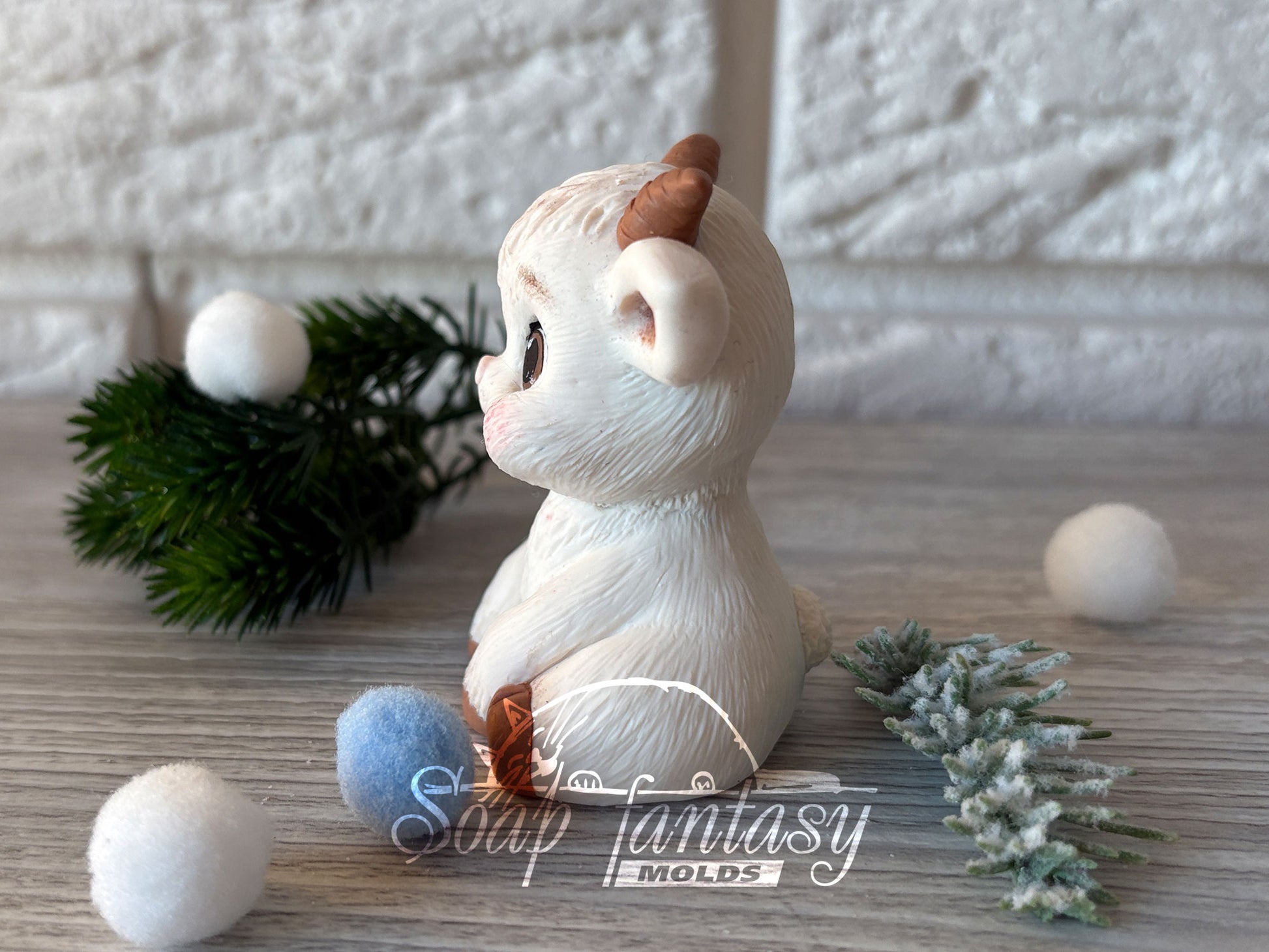 Cute Baby Goat Kid Custom Silicone Mold. Realistic 3D animal Soap Molds for soap making, Candle Molds for candle making and Resin Molds for Resin Art.