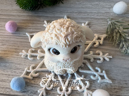 Cute Baby Sheep Lamb Custom Silicone Mold. Realistic 3D animal  Soap Molds for soap making, Candle Molds for candle making and Resin Molds for Resin Art.