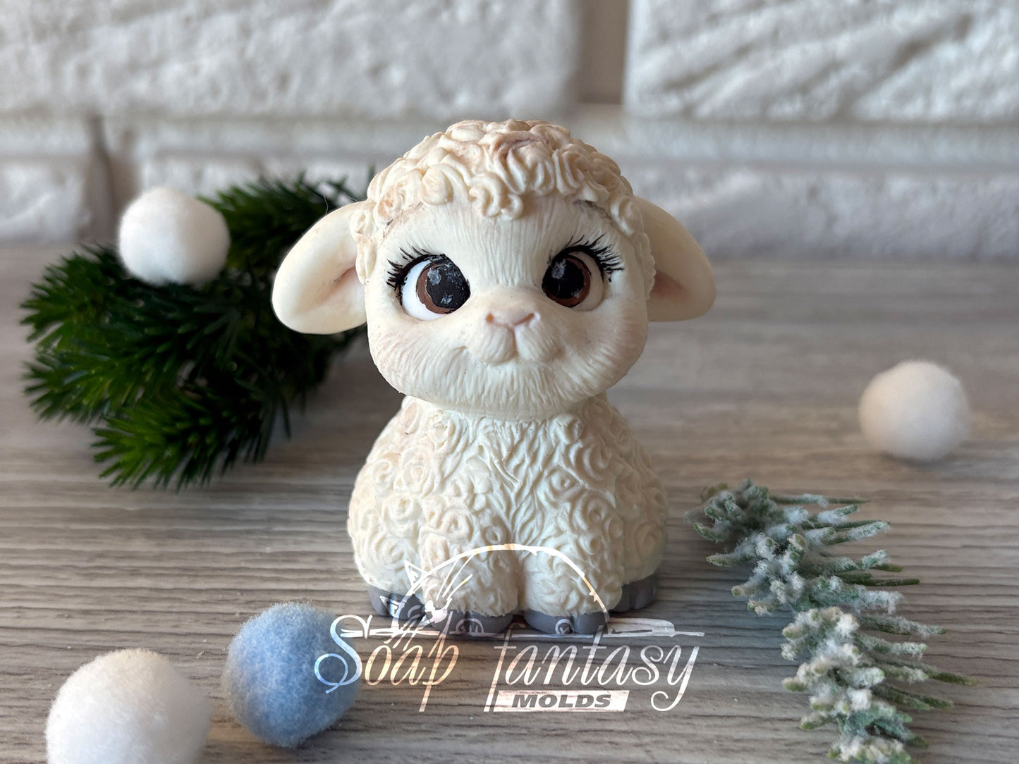 Cute Baby Sheep Lamb Custom Silicone Mold. Realistic 3D animal Soap Molds for soap making, Candle Molds for candle making and Resin Molds for Resin Art.