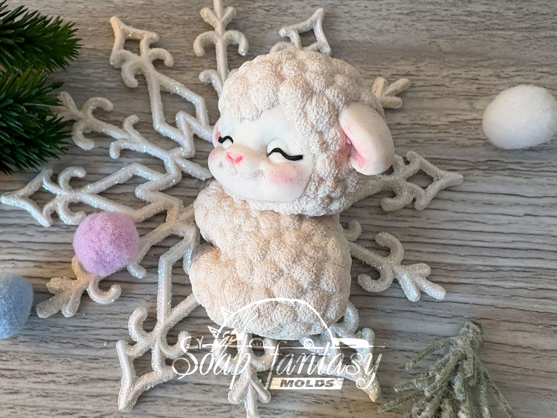 Cute Sleeping Lamb sheep Custom Silicone Mold. Realistic 3D animal Soap Molds for soap making, Candle Molds for candle making and Resin Molds for Resin Art.