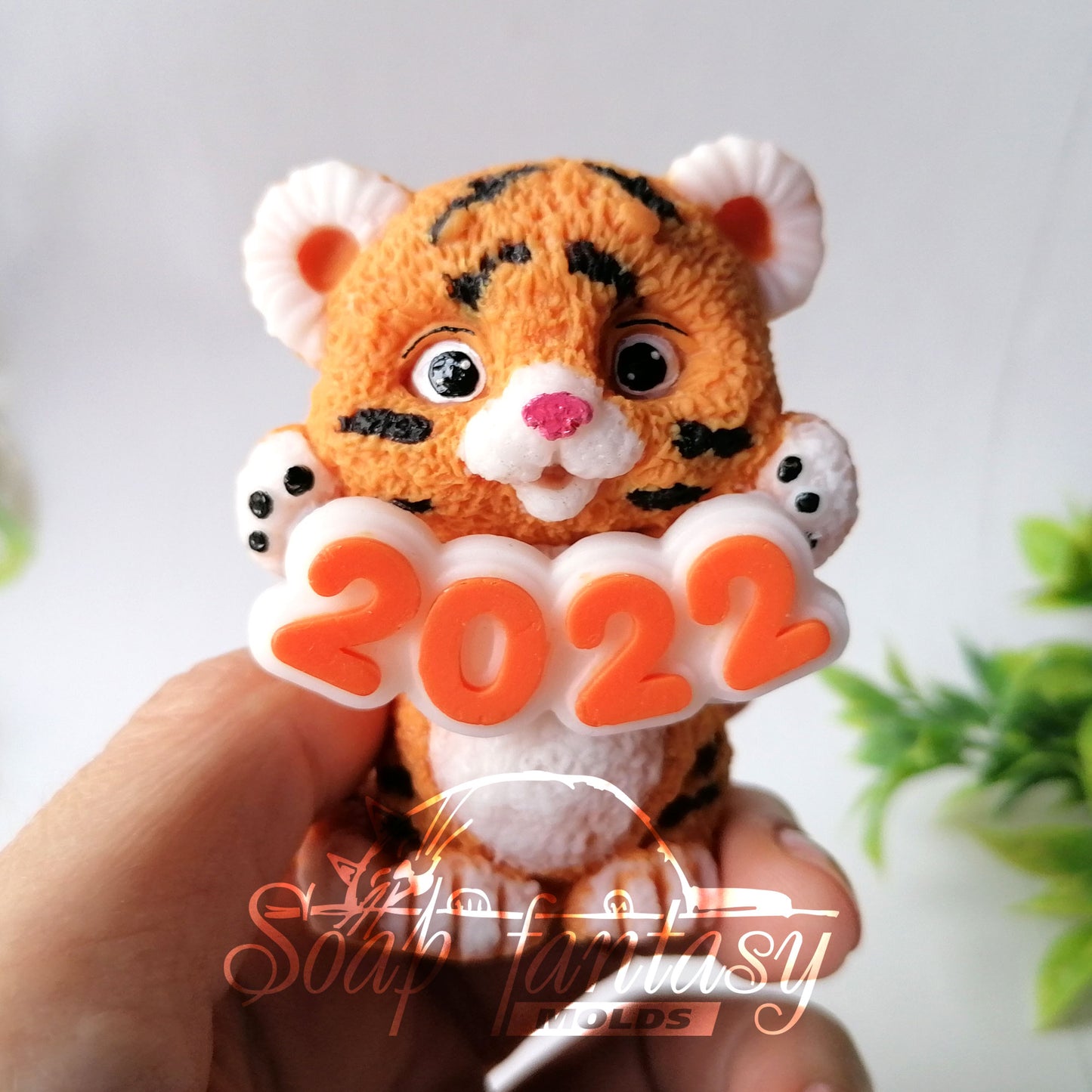 Funny Tiger Cub silicone mold for soap making