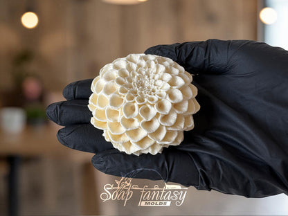 Dahlia Spherical silicone food grade mold for marshmallow flowers and chocolate