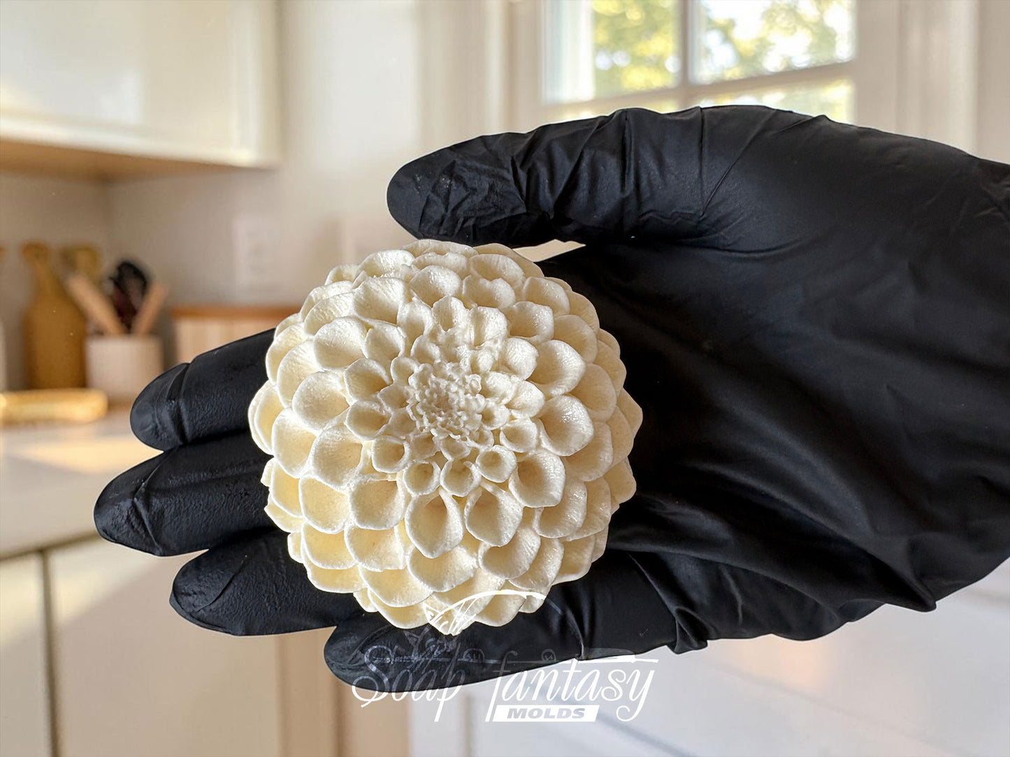 Dahlia Spherical silicone food grade mold for marshmallow flowers and chocolate