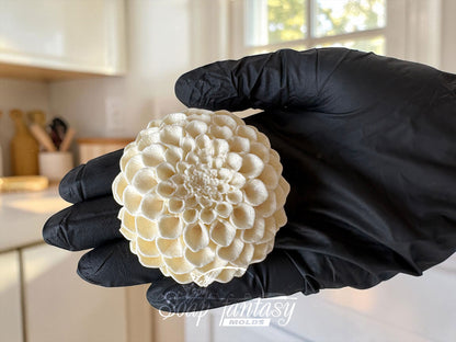 Dahlia Spherical silicone food grade mold for marshmallow flowers and chocolate