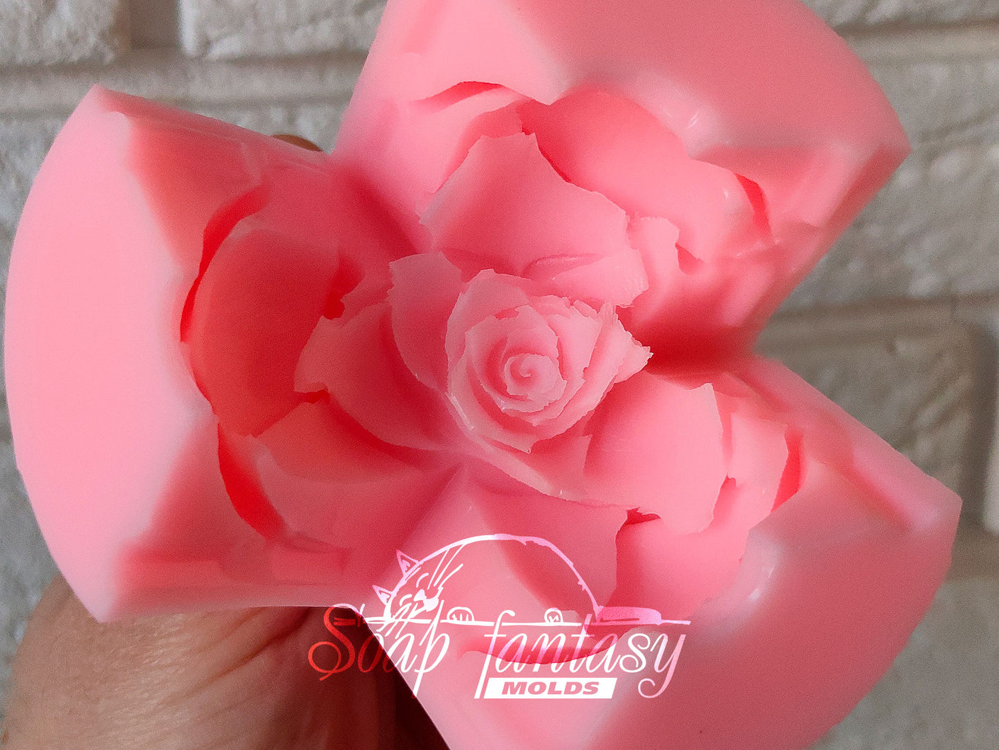 Rose "Dolce vita" silicone mold for soap making