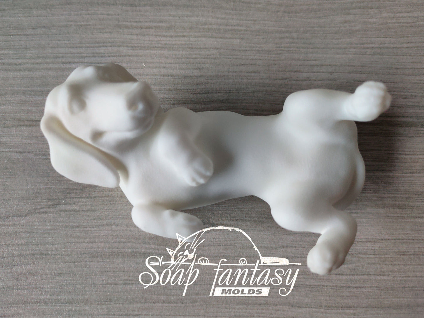 Belly rub dachshund silicone mold for soap making