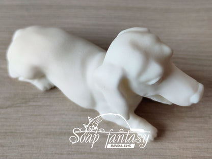 Laying dachshund silicone mold for soap making