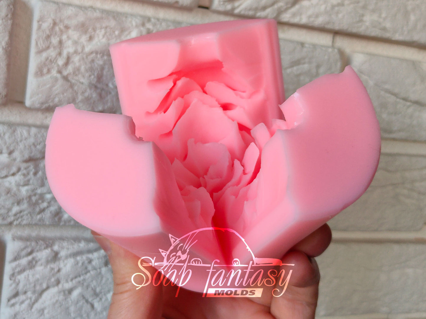 Big rose Elizabeth flower silicone mold (mould) for soap making and candle making