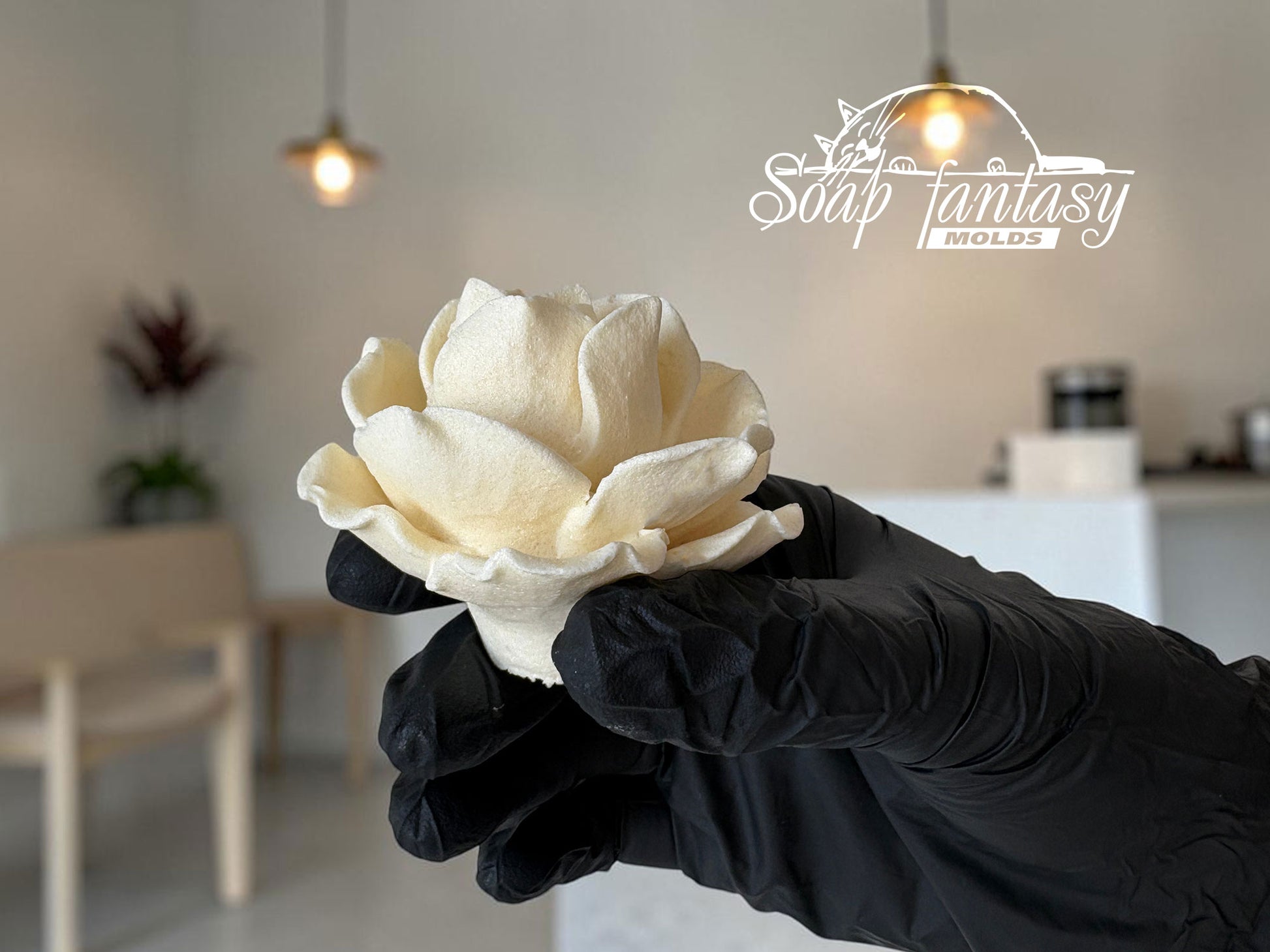 Food grade Large Rose Mold «Estelle» for Marshmallow Flowers & Food Art