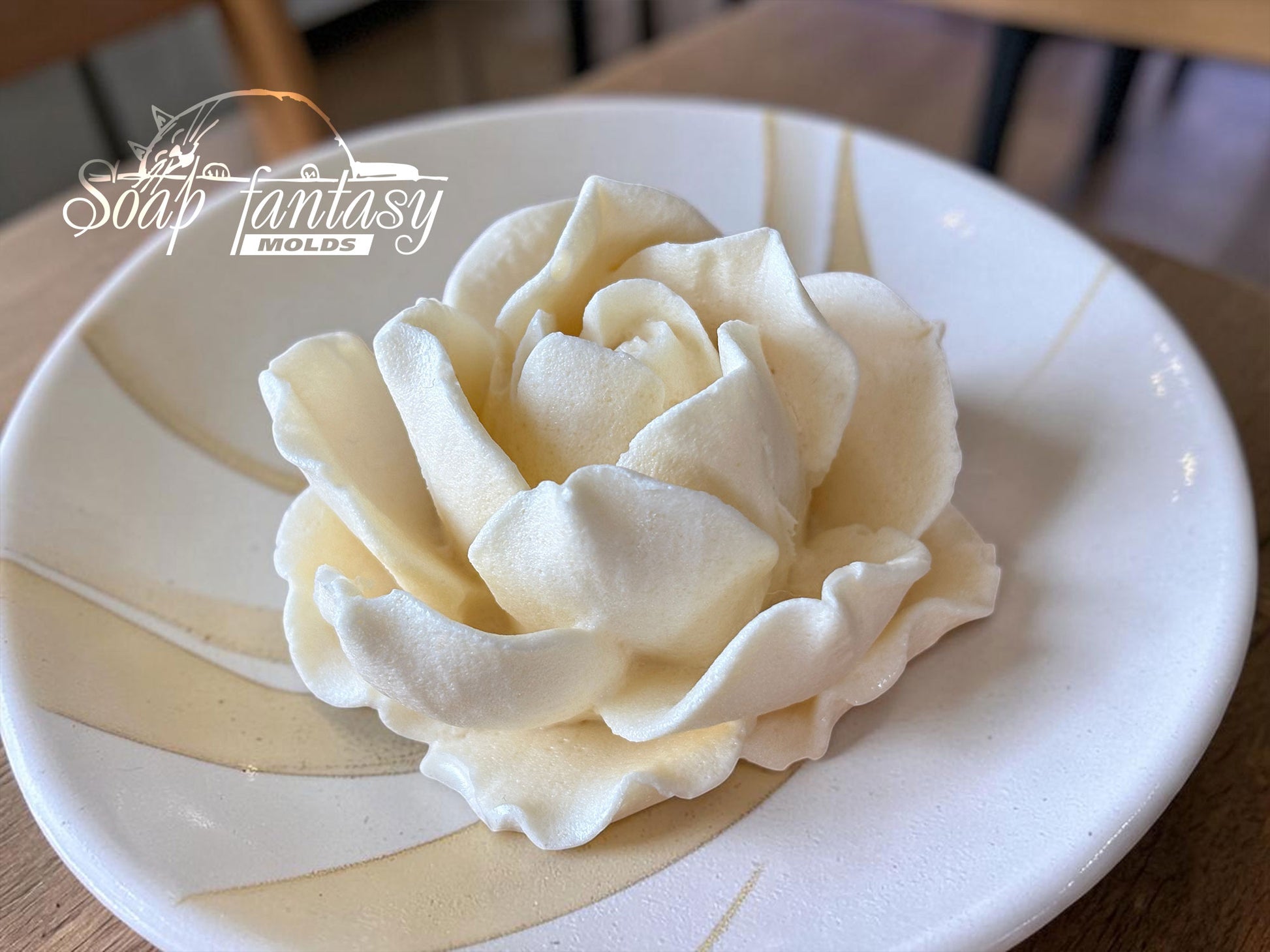 Food grade Large Rose Mold «Estelle» for Marshmallow Flowers & Food Art