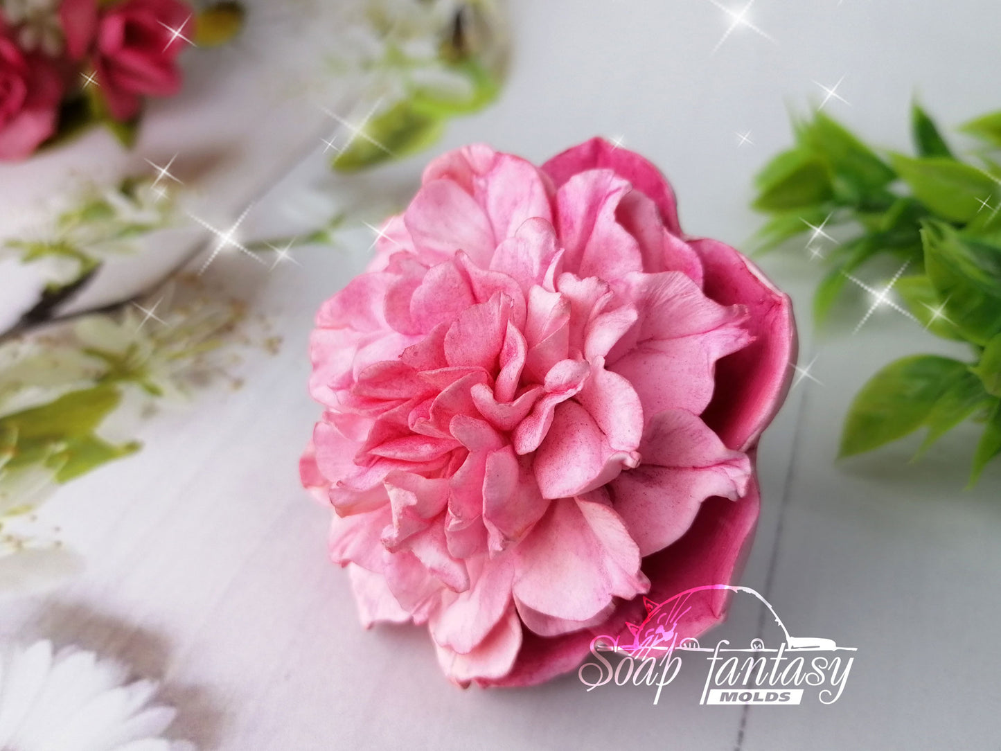 Peony "Evening Dream" silicone mold for soap making
