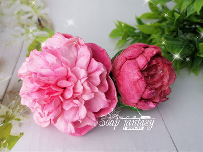 Peony "Evening Dream" bud flower silicone mold for soap making