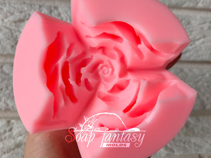 Rose "Fiesta" silicone mold for soap making