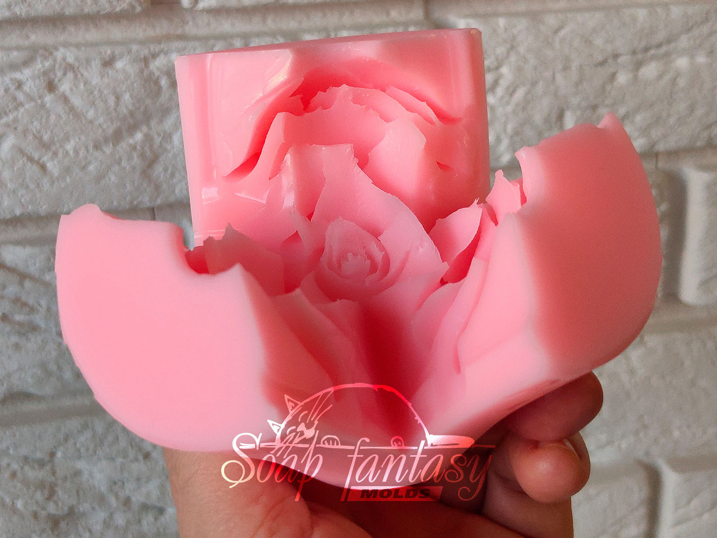 Rose "Flamingo" silicone mold for soap making