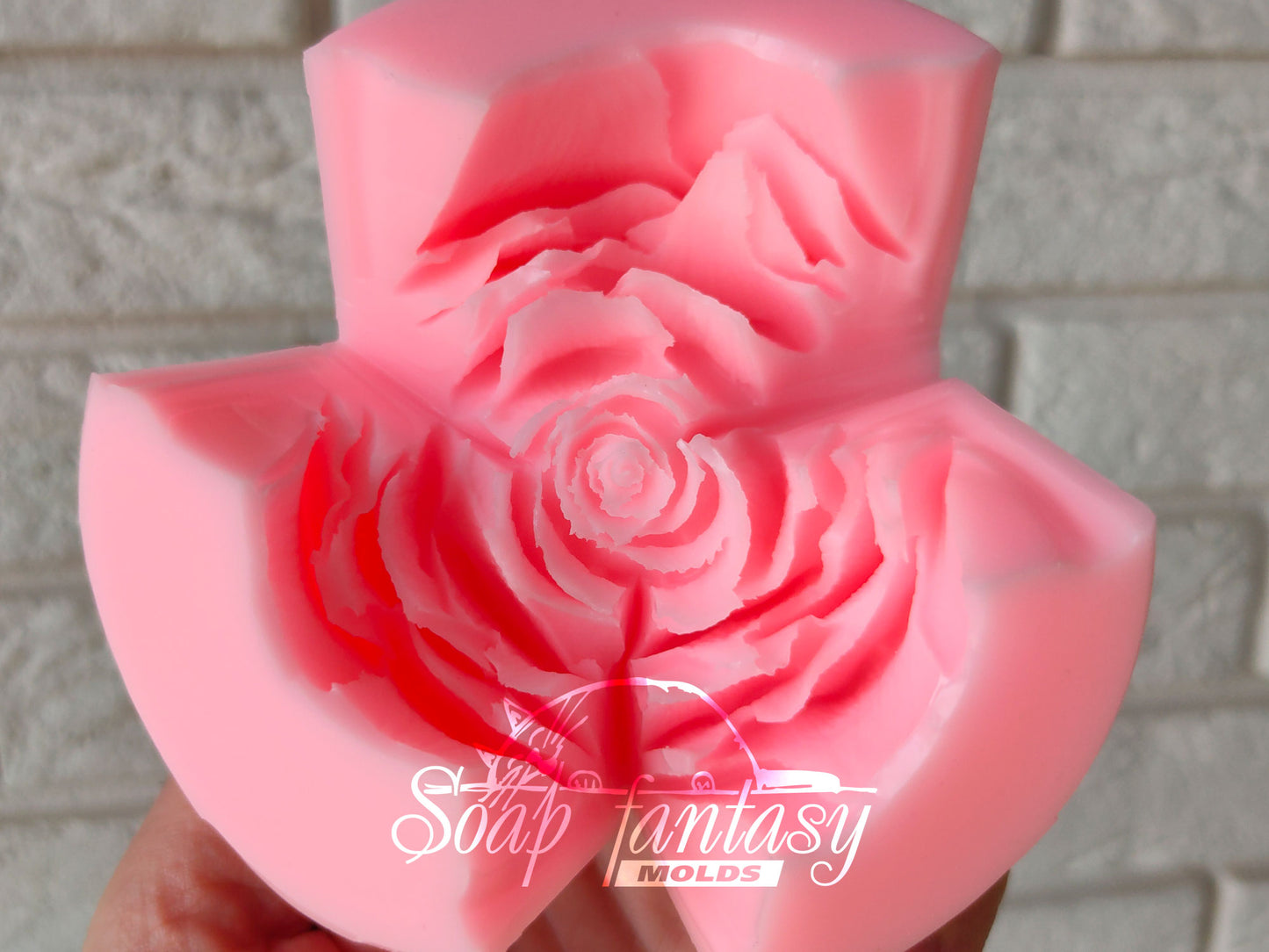 Rose "Freedom" silicone mold for soap making