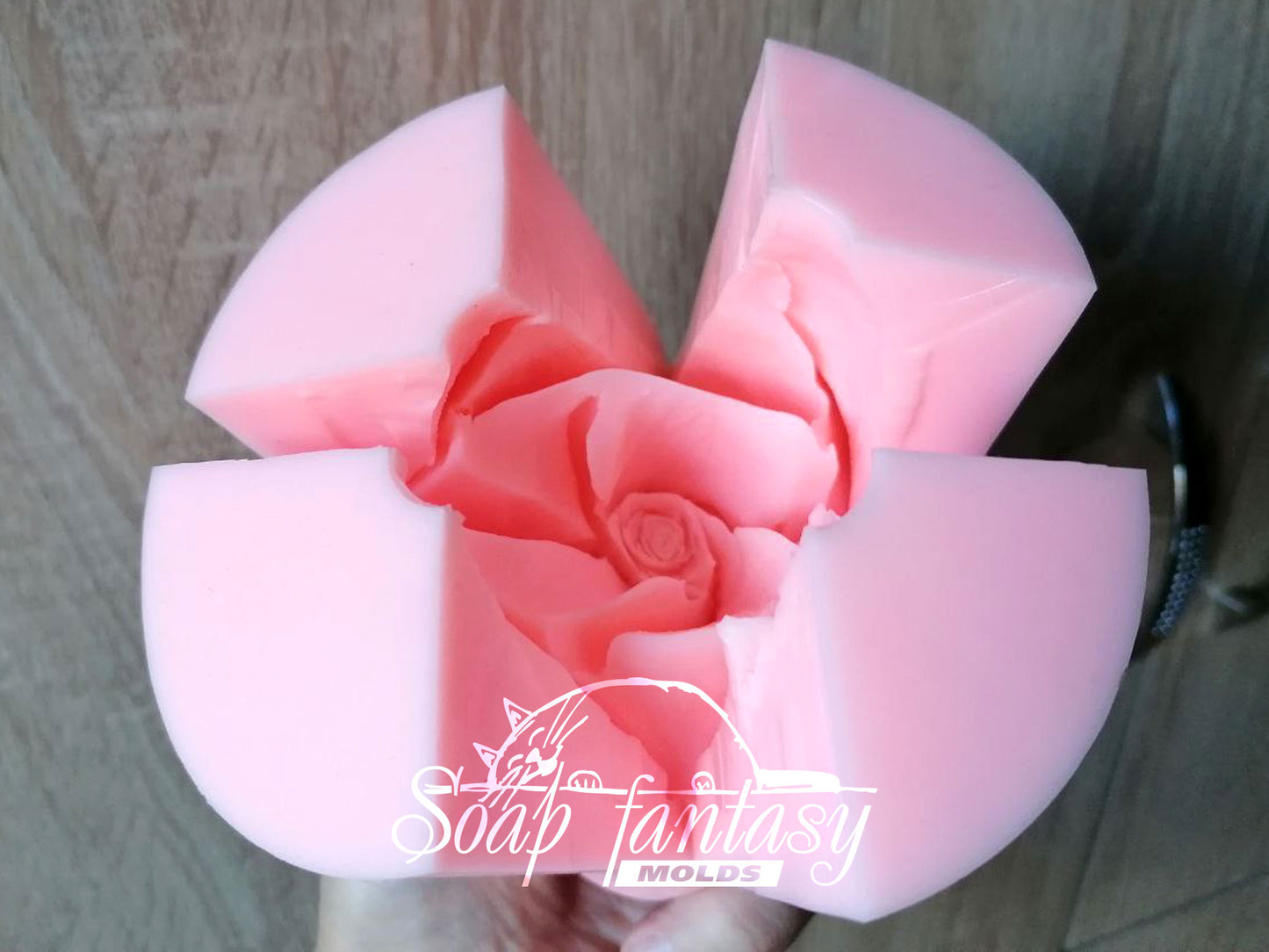 BIG rose "Grace" silicone mold for soap making