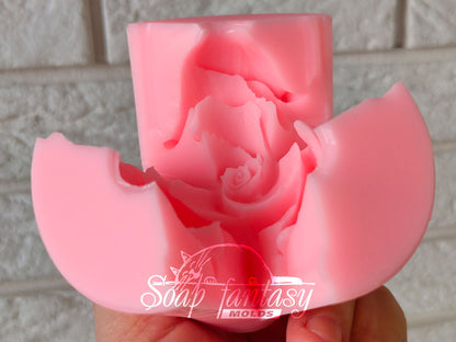 Rosebud "Green Tea" silicone mold for soap making