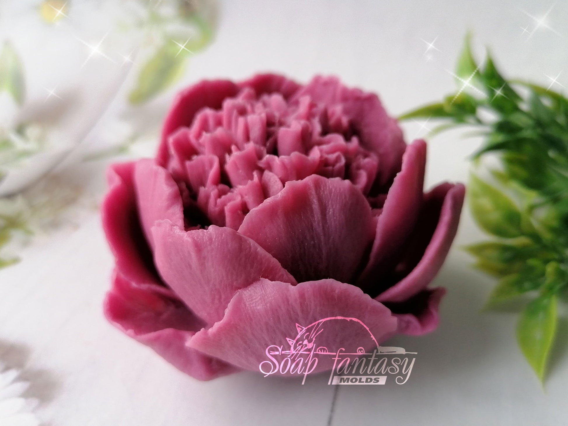 BIG Peony "King" flower silicone mold (mould) for soap making and candle making