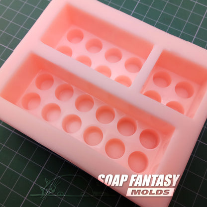 Toy building brick silicone mold for soap making