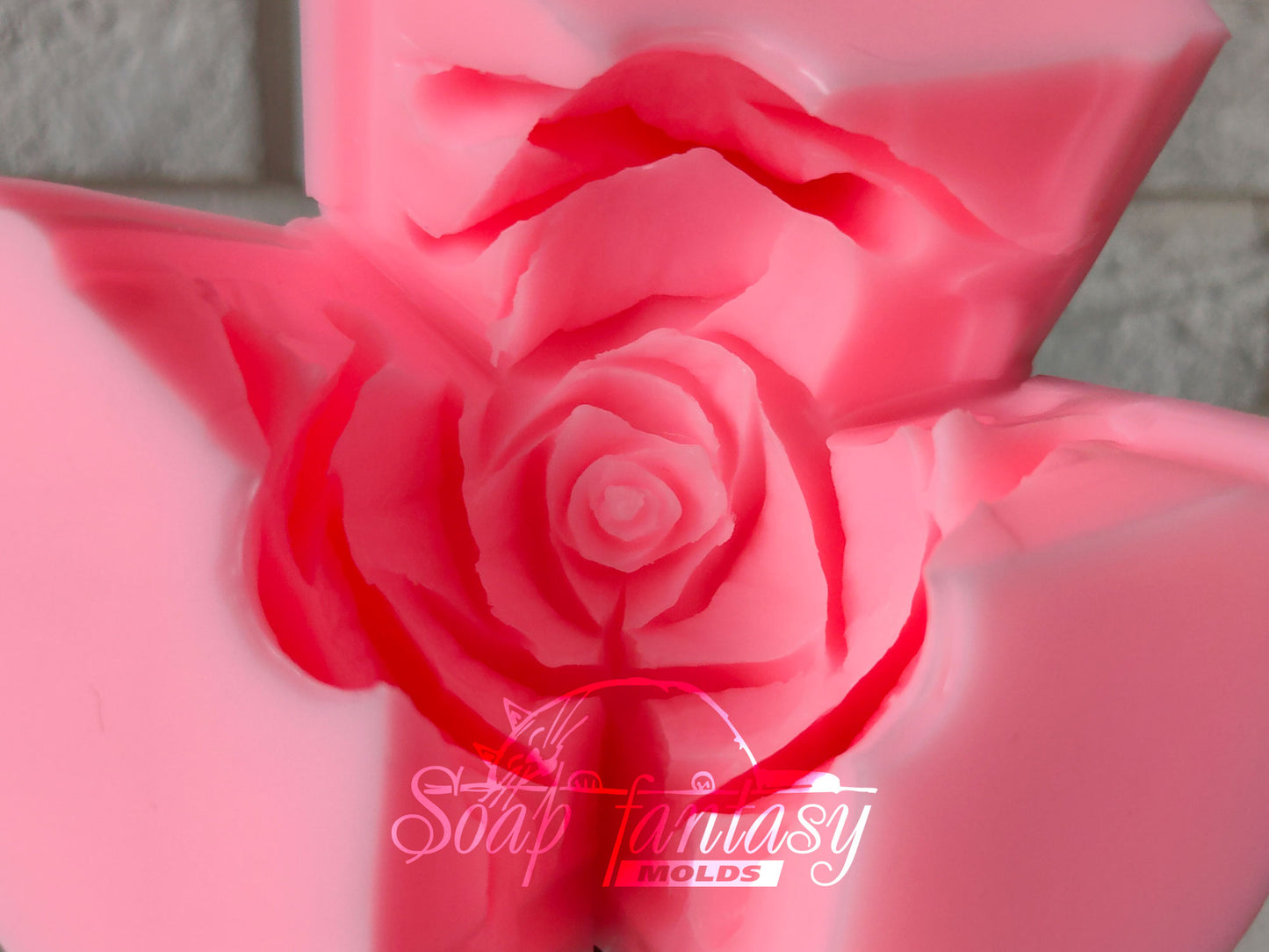 Big rose "Lady in red" silicone mold for soap making