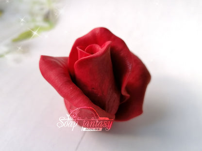 Medium roses "Lady in red" #2 silicone mold for soap making