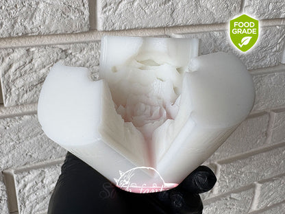 Big Rose Silicone Mold for Marshmallow Flowers, Marshmallow Rose Mold, Big Flower Mold, Food Grade Mold, Big Rose Mold "Lady in red"