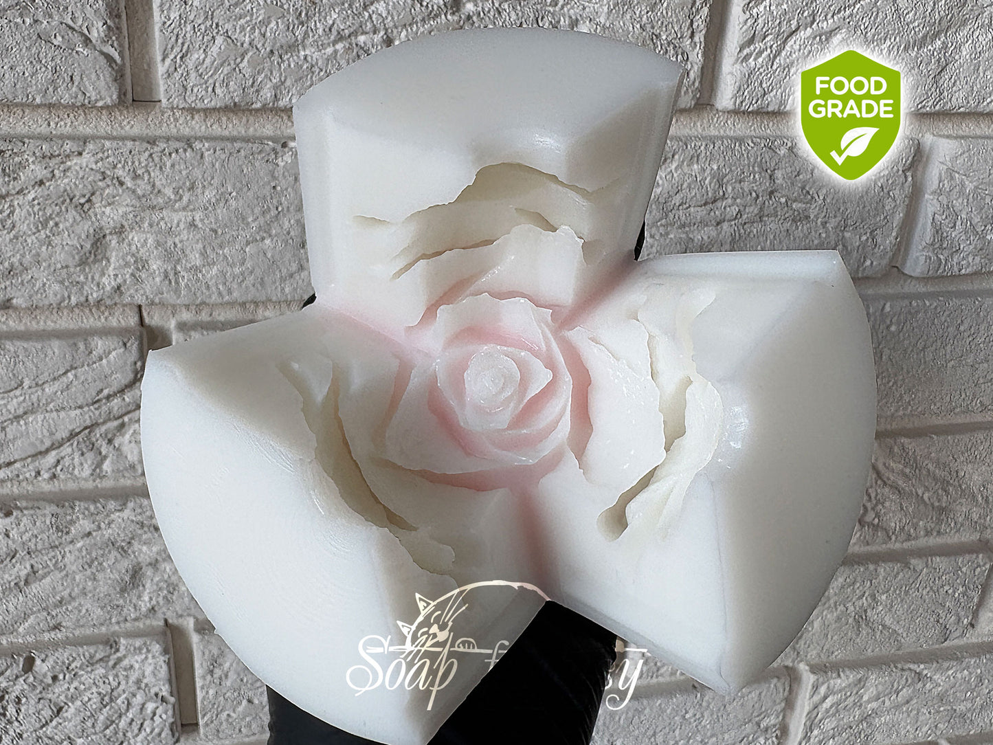 Big Rose Silicone Mold for Marshmallow Flowers, Marshmallow Rose Mold, Big Flower Mold, Food Grade Mold, Big Rose Mold "Lady in red"